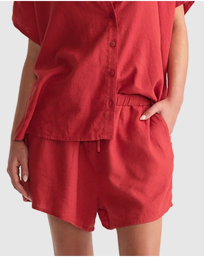 Decjuba - D-Luxe Linen Blend Flip Shorts