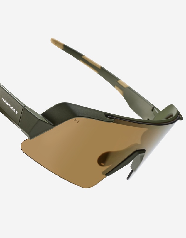 Hawkers Co - HAWKERS Nexus - Military Green Gold Sunglasses for Men and Women