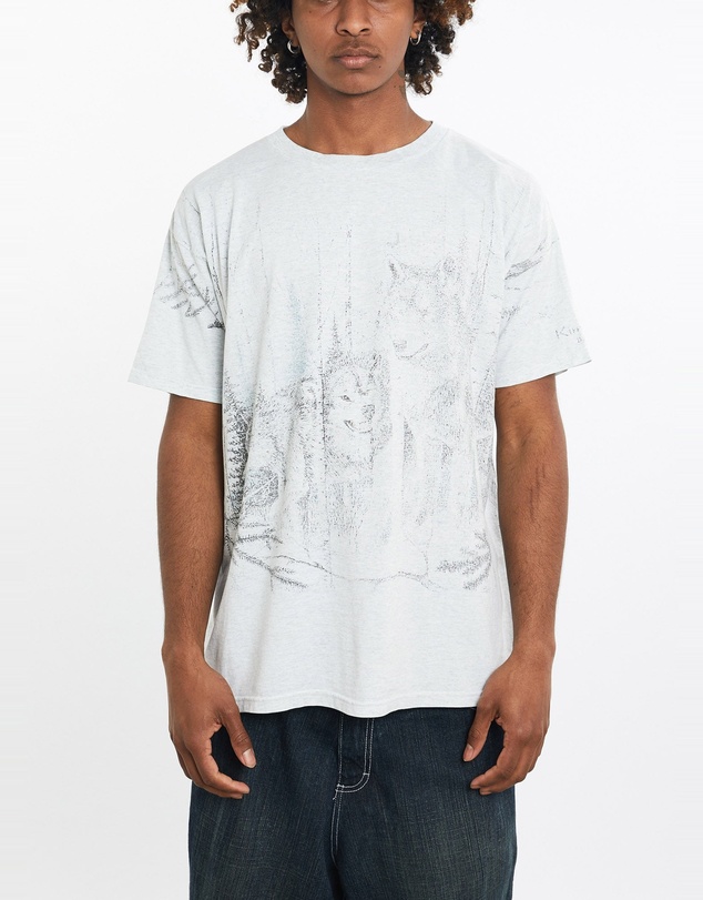 Vintage by The Real Deal - Pre Loved - Vintage Wolf Wildlife All Over Print Tee