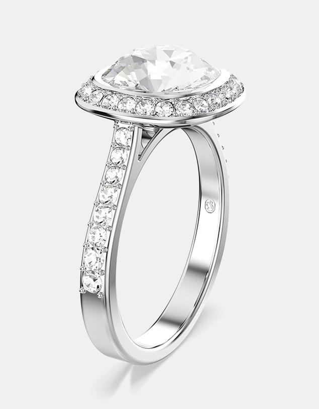 Swarovski - Una:Ring Cushion Halo Cry/Rhs