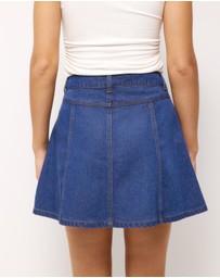 AERE - Skye Denim Mini Skirt