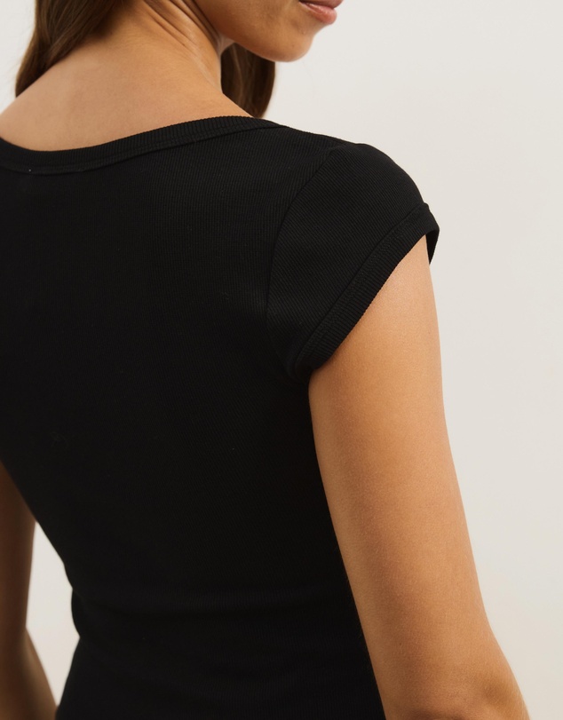 Atmos&Here - Scoop Neck Ribbed T-Shirt