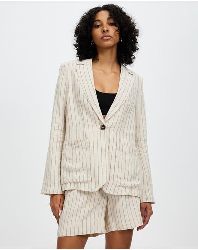 Beige Pinstripe