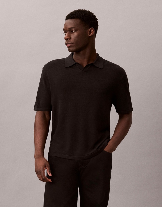 Calvin Klein - Linen Blend Polo Sweater