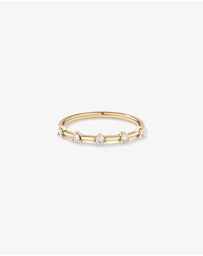 Michael Hill - Diamond Studded Ring in 10kt Yellow Gold