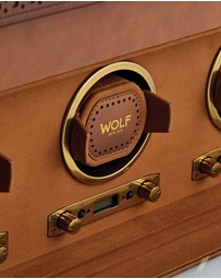 Wolf - WOLF Brogue Triple Watch Winder With Storage