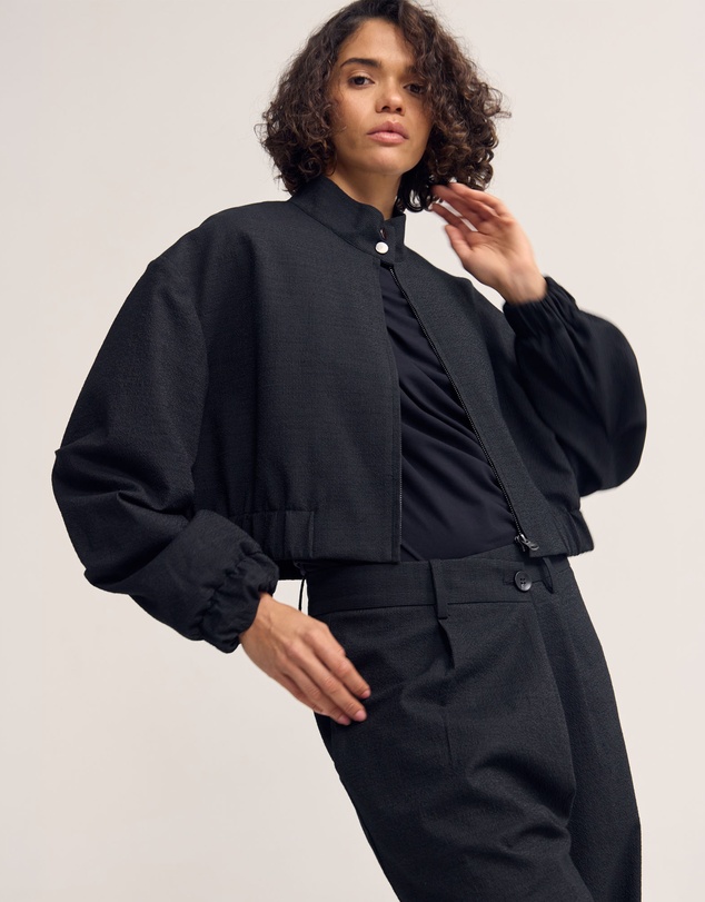 Oxford - Frankie Crop Bomber Jacket