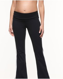 Soon Maternity - Straight Flare Side Stripe Leggings