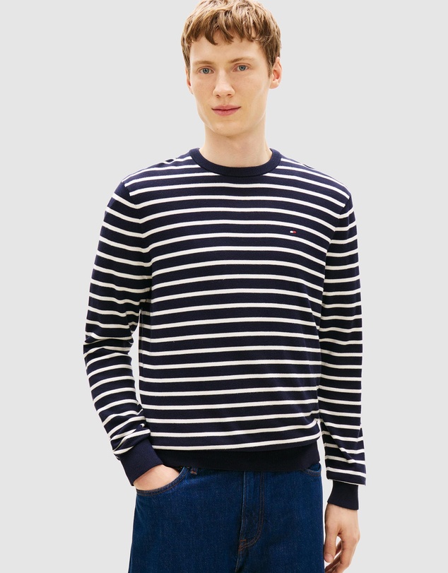 Tommy Hilfiger - Flag Embroidery Crew Neck Jumper