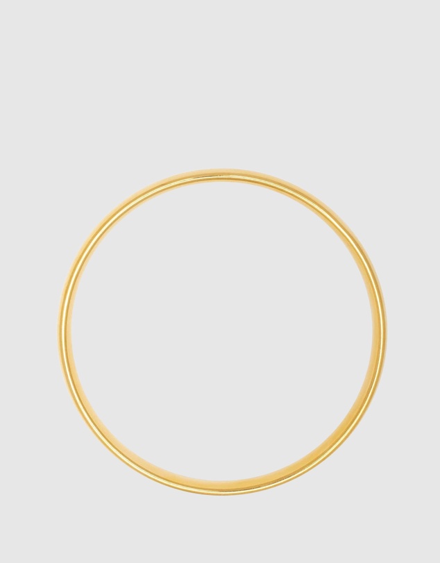 Nialaya Jewellery - Classic 8mm Round Bangle in Gold