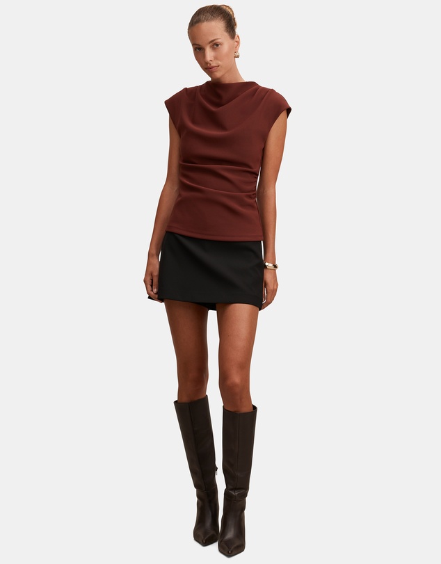 Forever New - Leenah Grown On Neck Crepe Top