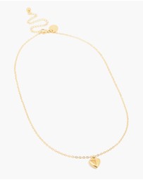 Lovisa - Waterproof Gold Plated Stainless Steel Puffy Heart Pendant Necklace