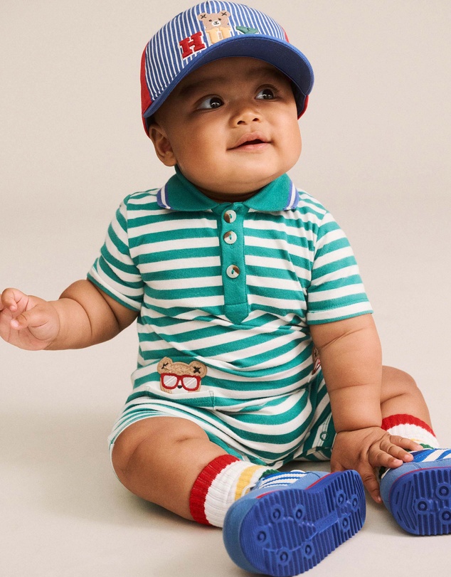 Huxbaby - Stripe Vacay Hux Romper - Babies