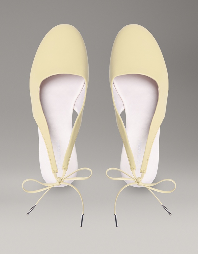 Calvin Klein - Leather Slingback Ballerinas
