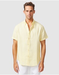 Vacay Swimwear - S/S Yellow Linen Shirt