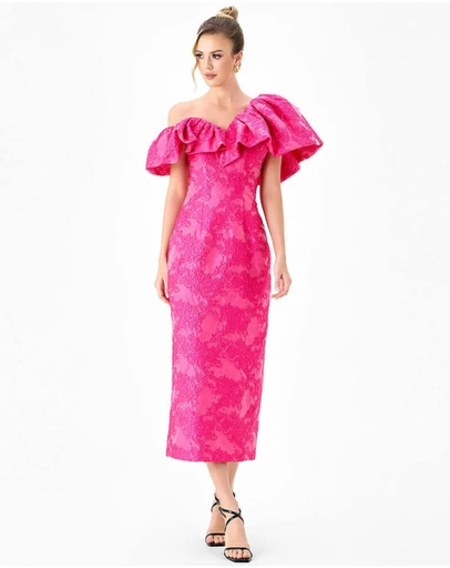 Bariano - Soliel Dramatic Shoulder Column Midi