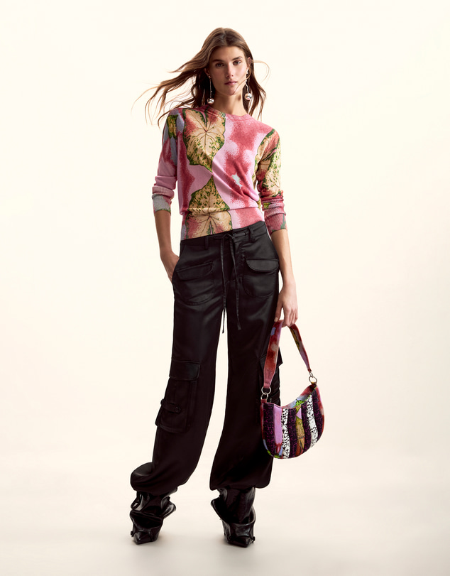 Desigual - Lightweight sweater with leaves