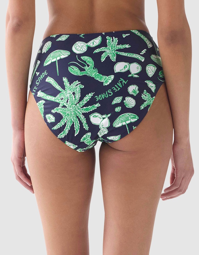 Kate Spade - Beachside High Cut High Waist Bikini Bottom