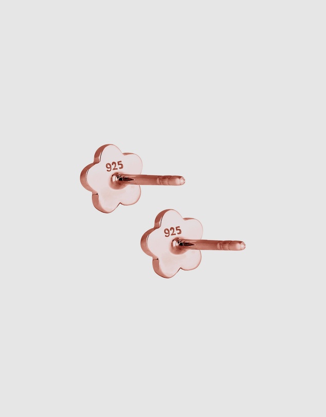 Elli Jewelry - Earrings Kids Flower Crystals 925 Sterling Silver Rose Gold-Plated
