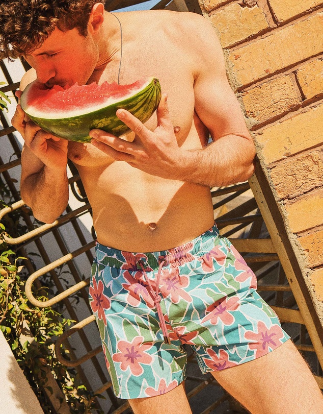 Skwosh - Wild Thing Men's Eco Swim Shorts in Pink