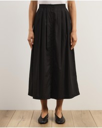 Atmos&Here - Cleo Cotton Button Midi Skirt