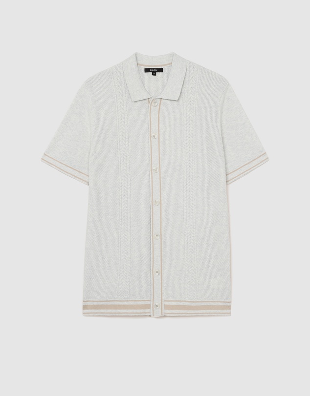 Politix - Stripe Button-through Cable Knit