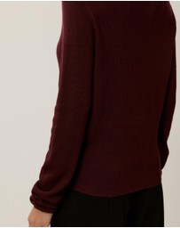 Tussah - Violet Fine Knit Boat Neck Top