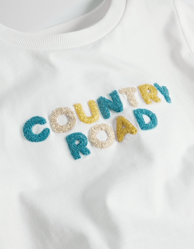 Country Road - Australian Cotton Short Sleeve Boucle Tee