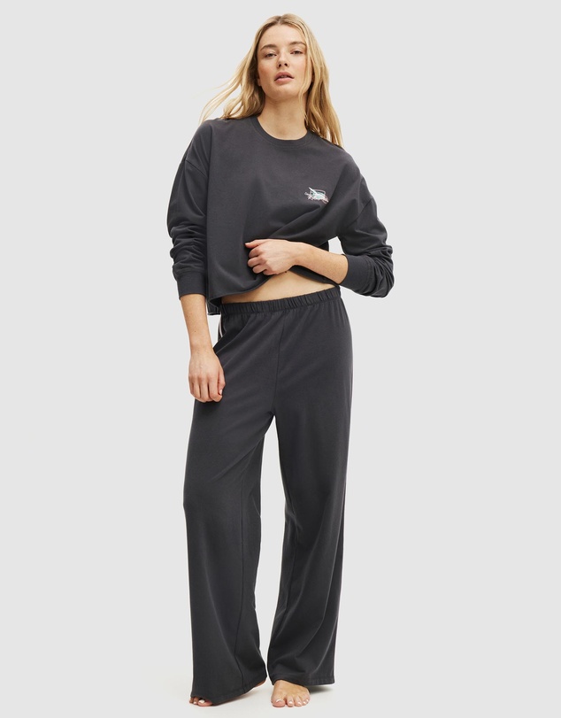 Cotton On Body - Departure Lounge Cropped LS Top
