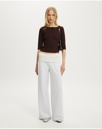 Cotton On - Fold Over Waistband Sweatpant