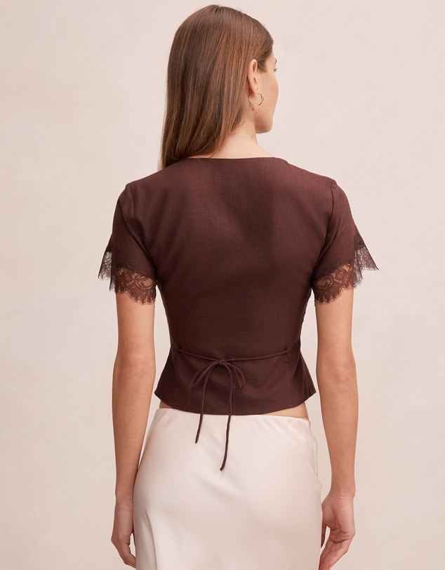 Forever New - Ingrid Lace Trim Blouse