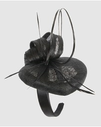 Max Alexander - Pillbox Black Racing Fascinator