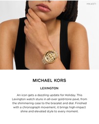 Michael Kors - Lexington Gold Chronograph Watch