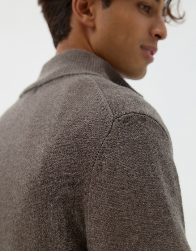 AERE - Merino Wool Quarter Zip Sweater