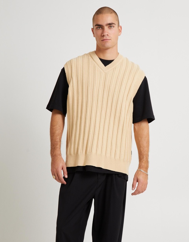 Black Noise White Rain - Lambert Knit Vest