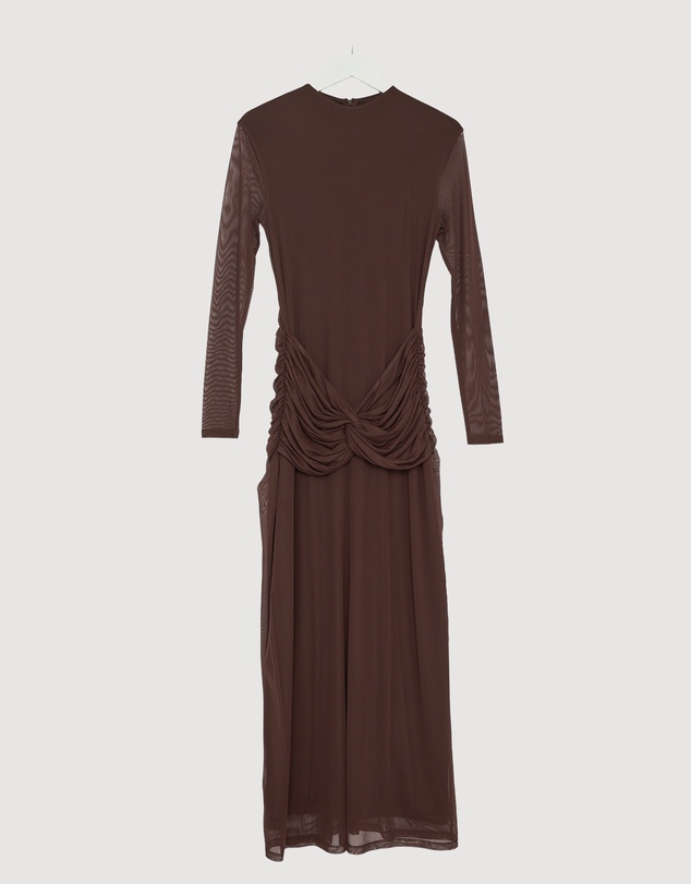 Revibe - Repaired Lover Willa Long Sleeve Mesh Maxi Dress - AU 12