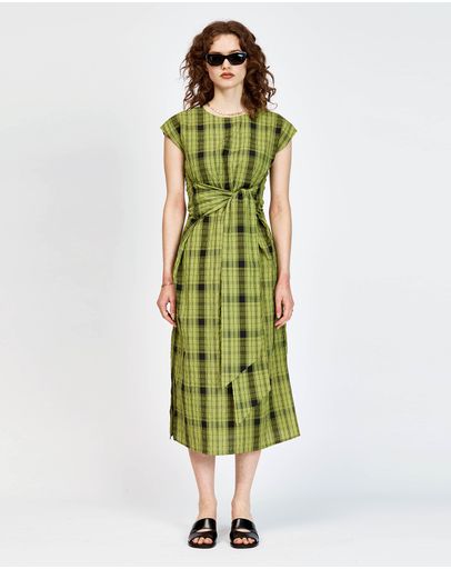 Olive Black Check