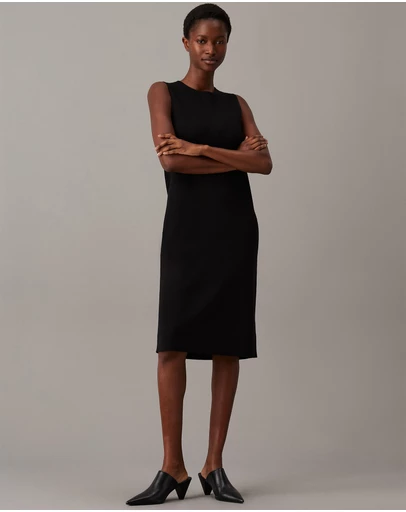Calvin Klein - Slim Wool Shift Dress