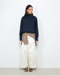AERE - Organic Cotton Twill Barrel Leg Pants