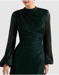 Forever New - Kristen Long Sleeves Plisse Maxi Dress