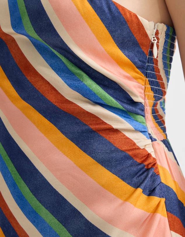 Oxford - Capri Striped One Shoulder Dress