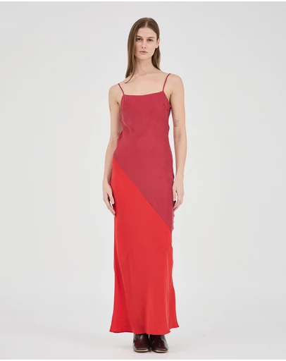 FRIEND of AUDREY - The Spliced Cupro Bias Dress