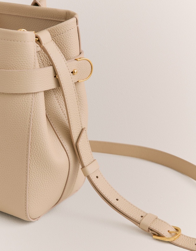 Trenery - Kalin Leather Small Tote in Tahini