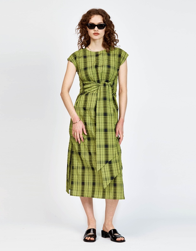 bul - Peron Dress Olive Black Check