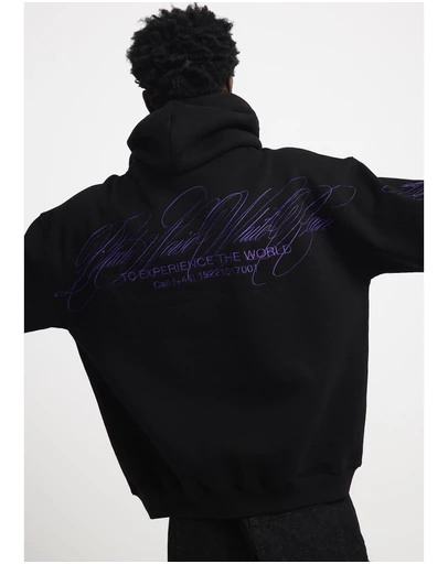 Black Noise White Rain - Charm Hoodie
