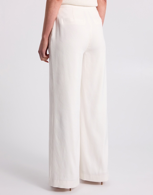 David Lawrence - Mila Wide Leg Linen Blend Pants