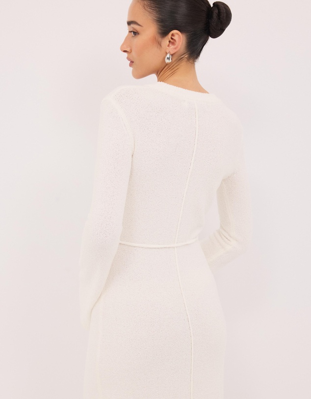 Calli - Iris Long Sleeve Knitted Maxi Dress