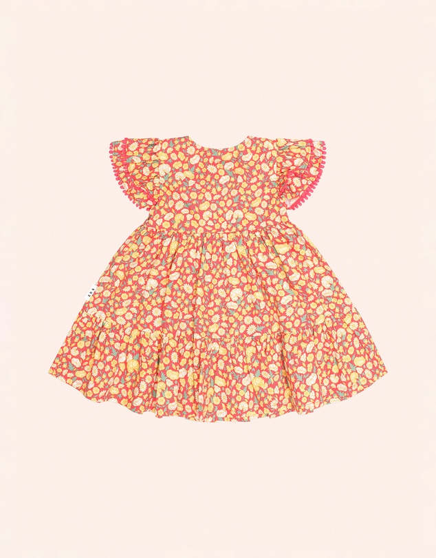 Huxbaby - Nautical Floral Tiered Dress - Babies-Teens
