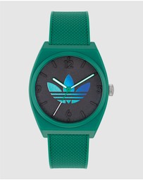 adidas Originals - Project Two Analogue 38mm Black Dial and Green Resin Strap