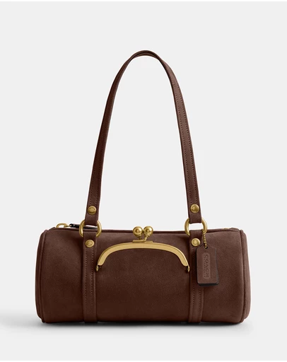 Coach - The Coach Originals Suede Kisslock Barrel Bag 28